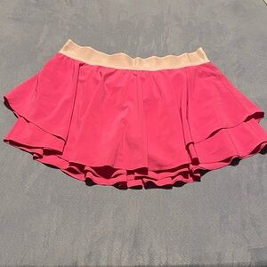 Lululemon Athletica 12 Court Rival High Rise Vibrant Pink Tennis Skirt